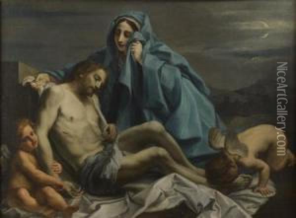 Deploration Du Christ Mort Oil Painting - Marco Benefial