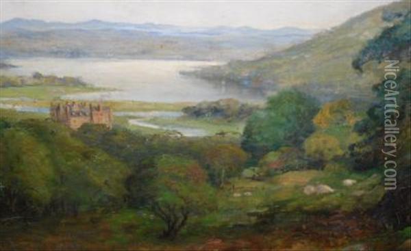 Kenmore Castle Scotland Oil Painting - Malcolm Mclochlan Harper