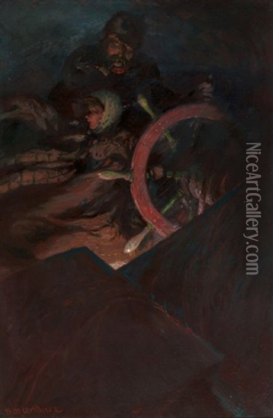 The Wreck Of Hesperus Oil Painting - Stanley Massey Arthurs