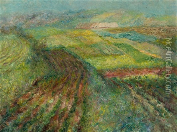 Wide Landscape Oil Painting - Grigorij Musatov