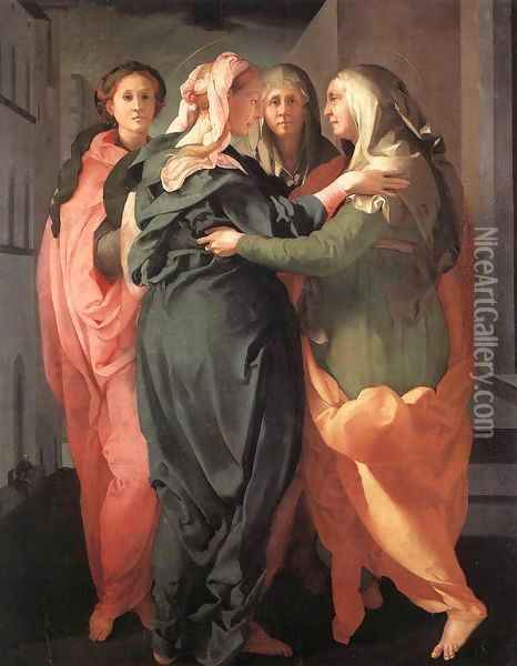 Visitation 3 Oil Painting - (Jacopo Carucci) Pontormo
