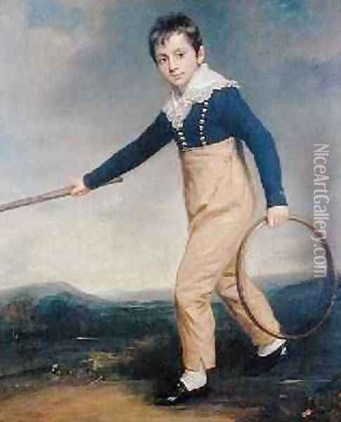 Boy with a Hoop Oil Painting - John Opie