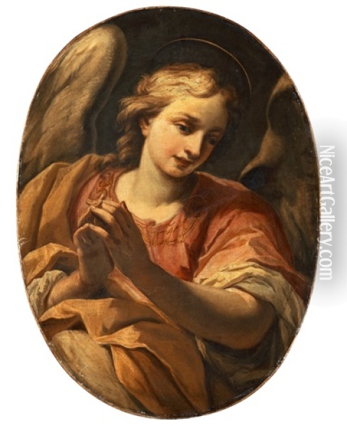 Annunciation Angel Oil Painting - Baldassare Franceschini