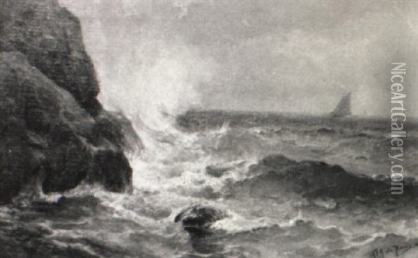 Rocky Coastal Marine Scene Oil Painting - Mauritz Frederick Hendrick de Haas