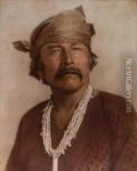 Navajo Chief, Vicente. Oil Painting - Carl Moon