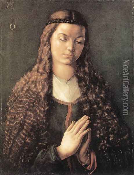 Portrait Of A Young Furleger With Loose Hair Oil Painting - Albrecht Durer