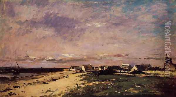 French Coastal Scene Oil Painting - Charles-Francois Daubigny