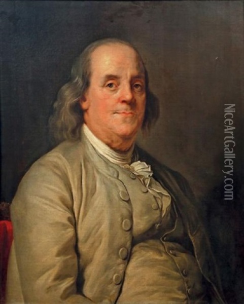 Portrait De Benjamin Franklin (1706-1790) Oil Painting - Joseph-Siffred Duplessis