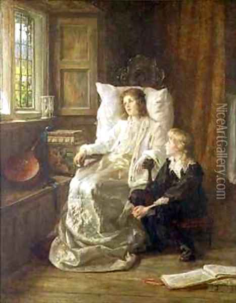 The Children of Charles I Oil Painting - Margaret Isabel Dicksee