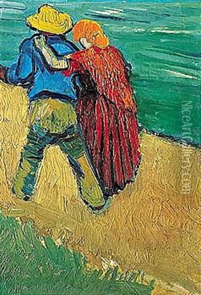 Eglogue En Provence - Un Couple D'Amoureux Oil Painting - Vincent Van Gogh