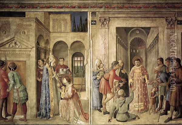 Scenes on the north wall Oil Painting - Fra Angelico (Guido di Pietro)