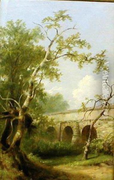 Turnpack Bridge On The Pennypack Oil Painting - William Russell Smith