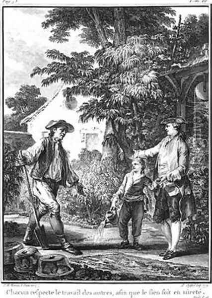 Illustration from LEmile by Jean-Jacques Rousseau 1712-78 Oil Painting - Jean-Michel Moreau