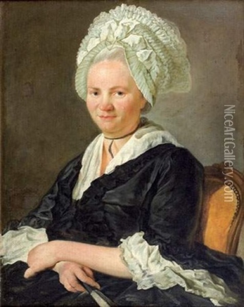 Portrait De Madame De Wills Oil Painting - Jean Francois Gilles Colson