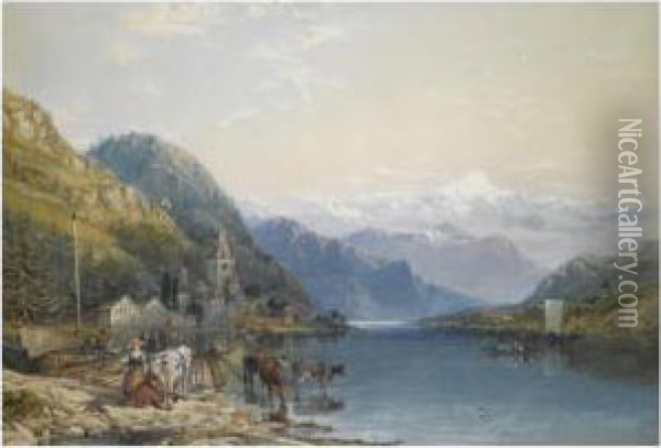 Italian Lakes Oil Painting - William Collingwood Smith
