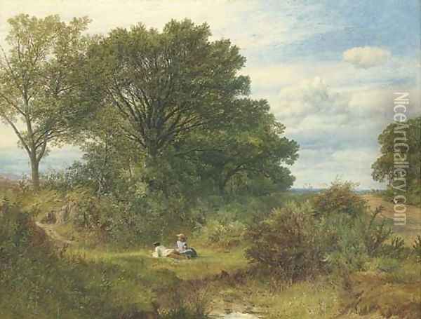 Near the Common, Woking, Surrey Oil Painting - Frederick William Hulme