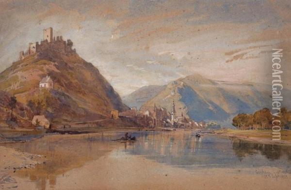 Blick Auf Cochem An Der Mosel Oil Painting - Harry John Johnson