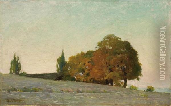 Autumn Landscape Oil Painting - Iwan Trusz