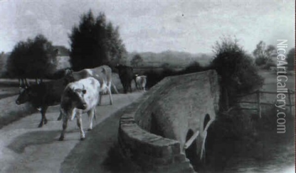 Milking Time Oil Painting - William Sidney Cooper