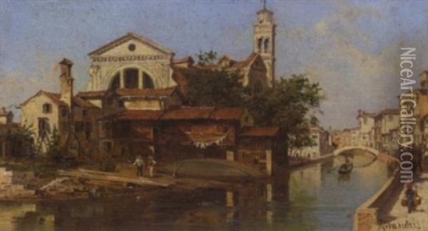 Eglise San Trovaso, Venise Oil Painting - Antonietta Brandeis