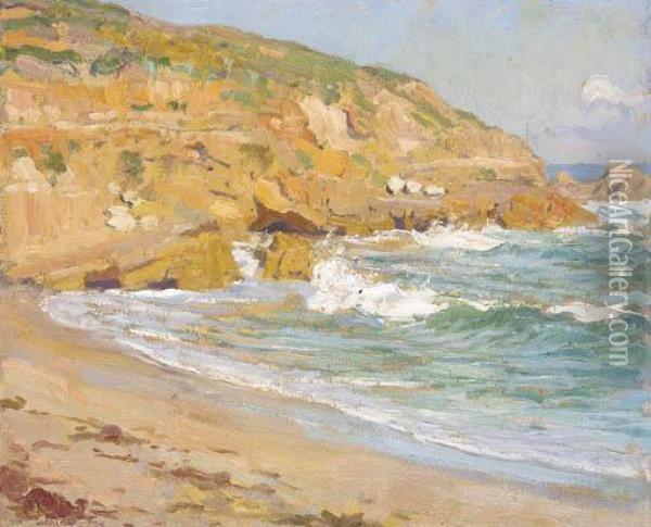 Cliffs And Sea Oil Painting - Emanuel Phillips Fox