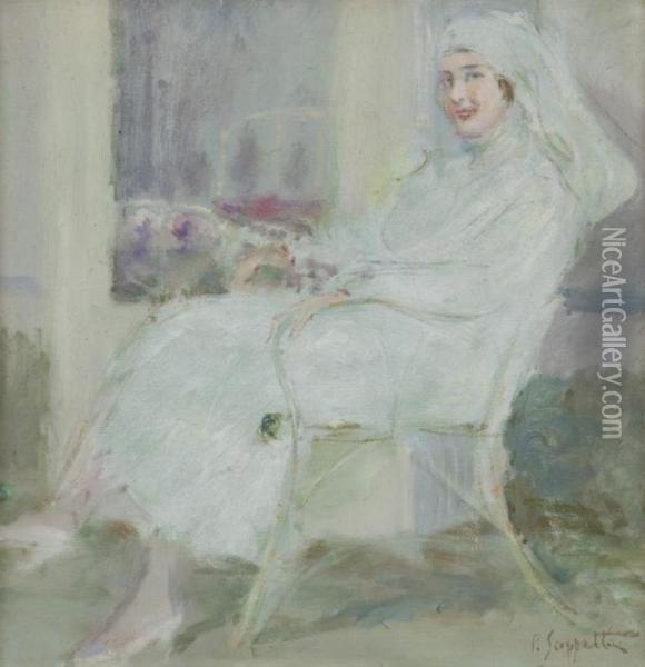 L'infermiera Oil Painting - Pietro Scoppetta