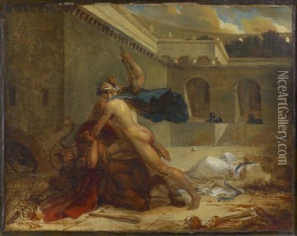 Hercule Et Nessus Oil Painting - Anne-Louis Girodet de Roucy-Trioson