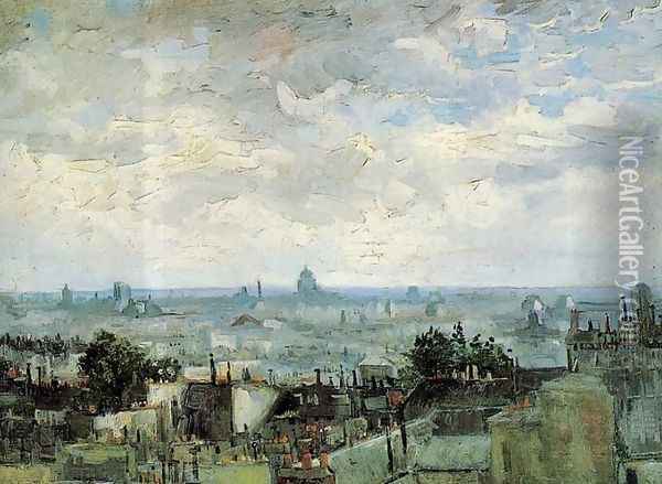 View Of The Roofs Of Paris Oil Painting - Vincent Van Gogh