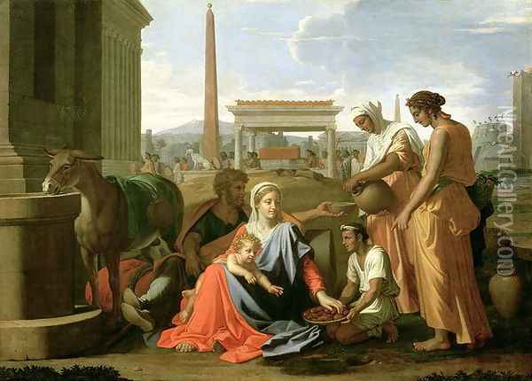 The Rest on the Flight into Egypt Oil Painting - Nicolas Poussin