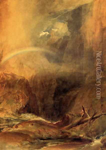 The Devil's Bridge, St. Gothard Oil Painting - Joseph Mallord William Turner
