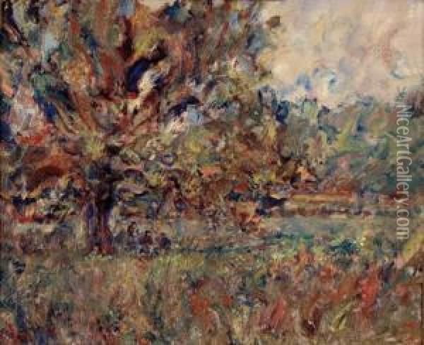 Picknick In Sommerlicher Landschaft Oil Painting - Paul Kron