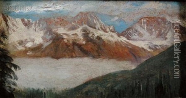Near Glacier, Allea, Canada Oil Painting - Arthur B. Davies
