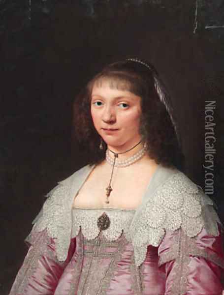 Portrait of a lady Oil Painting - Jacob Fransz van der Merck