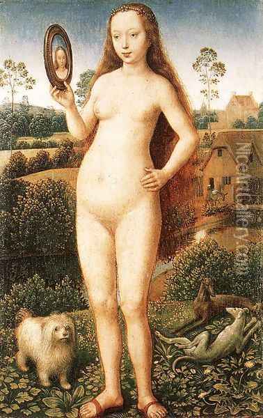 Vanity c. 1485 Oil Painting - Hans Memling