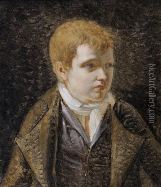 Portrait De Jeune Garcon Oil Painting - Baron Pierre-Narcisse Guerin