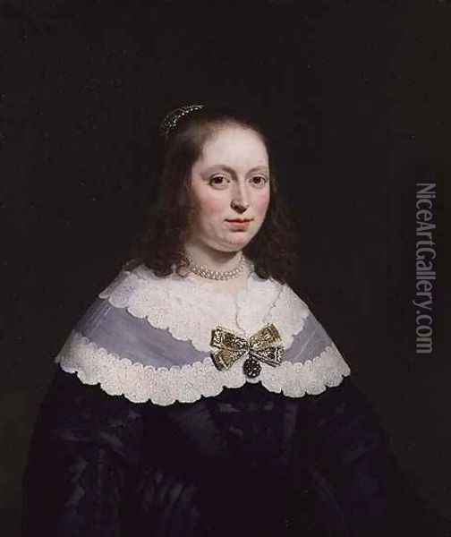 Portrait of Sophia Trip Wife of Balthasar Coymans Oil Painting - Bartholomeus Van Der Helst