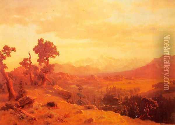 Wind River Country I Oil Painting - Albert Bierstadt