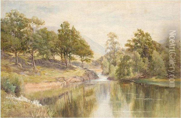 The Approach To Bettws-y-coed Oil Painting - Albert William Ayling