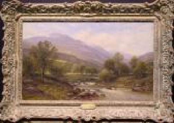 Capel-curig, North Wales Oil Painting - Alfred Augustus Glendening
