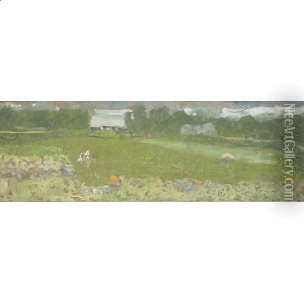Prairie Au Bord De La Mer A Loctudy Oil Painting - Jean-Edouard Vuillard