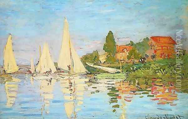 The Regatta at Argenteuil Oil Painting - Claude Oscar Monet