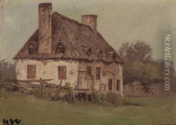 Old Stone House, Isle Of Orleans Oil Painting - Homer Ransford Watson