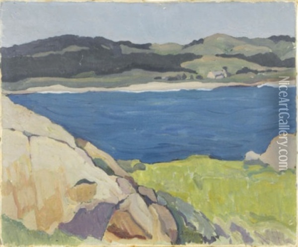 Lake Among The Hillside Oil Painting - Anne Millay Bremer