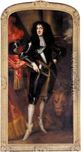 Portrait Of Charles Ii Oil Painting - Sir Peter Lely