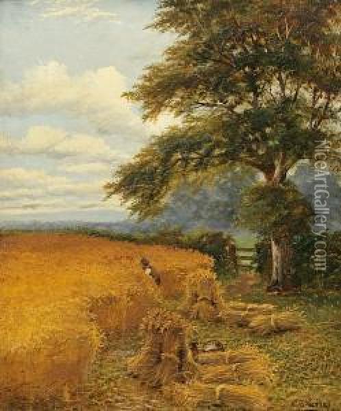 Summer Harvest Oil Painting - Charles Henry Passey