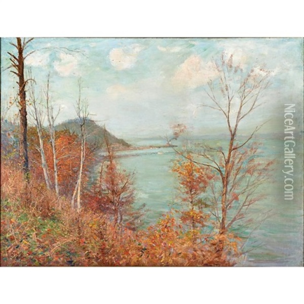 Banks Of The Hudson Oil Painting - Hal Robinson