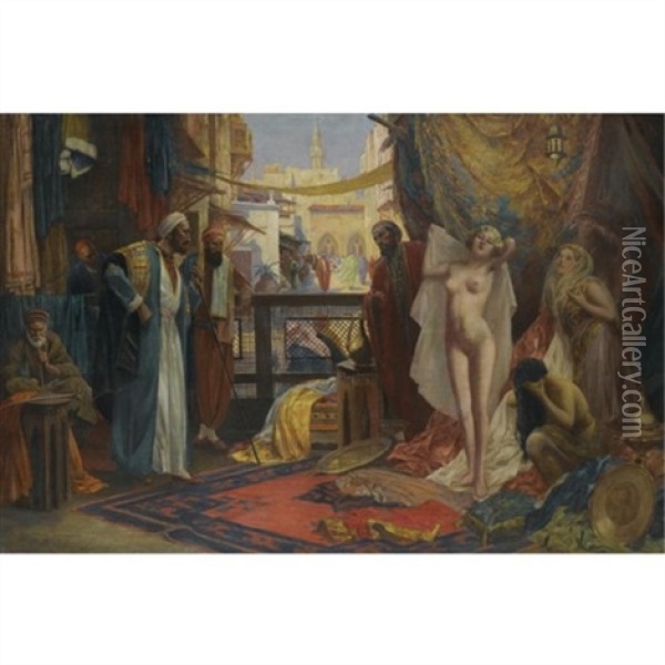 Odalisque Oil Painting - Eduard Ansen-Hofmann