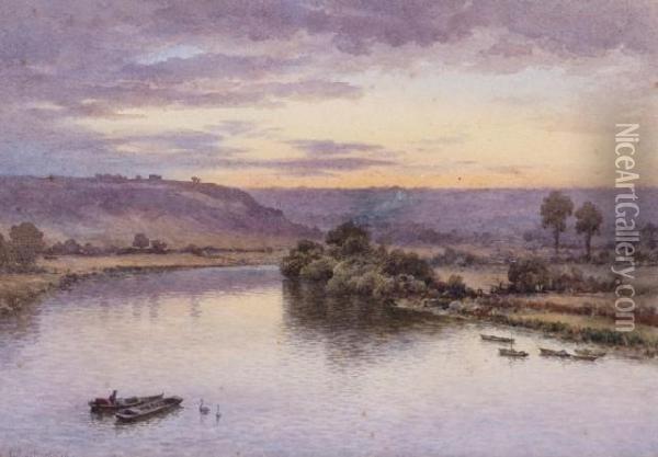 Boatmen On The River Murray Oil Painting - Henry James Johnstone