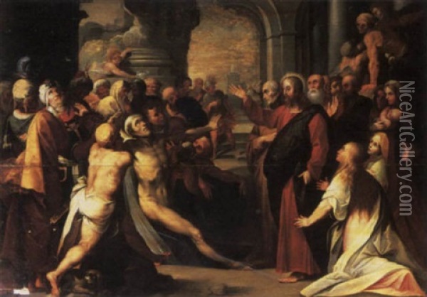 The Raising Of Lazarus Oil Painting - Marten Pepyn