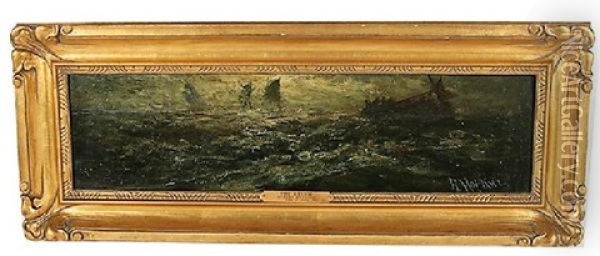 The Storm Oil Painting - Robert B. Hopkin